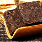 Ripe Puer Tea Brick Old Pu'er Black Tea Cooked Puerh Yellow Iron Box Yunnan 250g