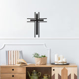 Metal Wall Cross Modern Décor Design (8.5 x 6.75 inches) Metal Wall Art