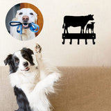 Cow and Calf Cattle Farm Key Rack - 6 inch Wide Metal Wall Art
