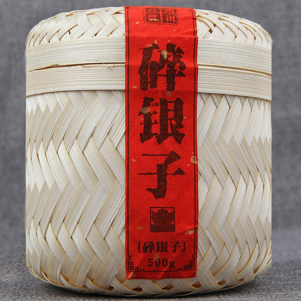 Ripe Pu-erh Tea  Packing GiftCooked Puerh Tea Handmade Bamboo Basket Yunnan 500g