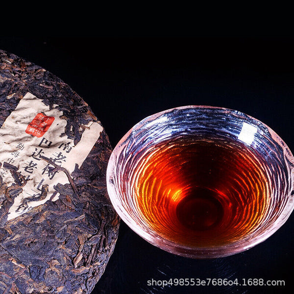 Big Leaf Pu'er Tea Cooked Cake Top Menghai Jujube Fragrant Pu'er Ripe Tea 357g