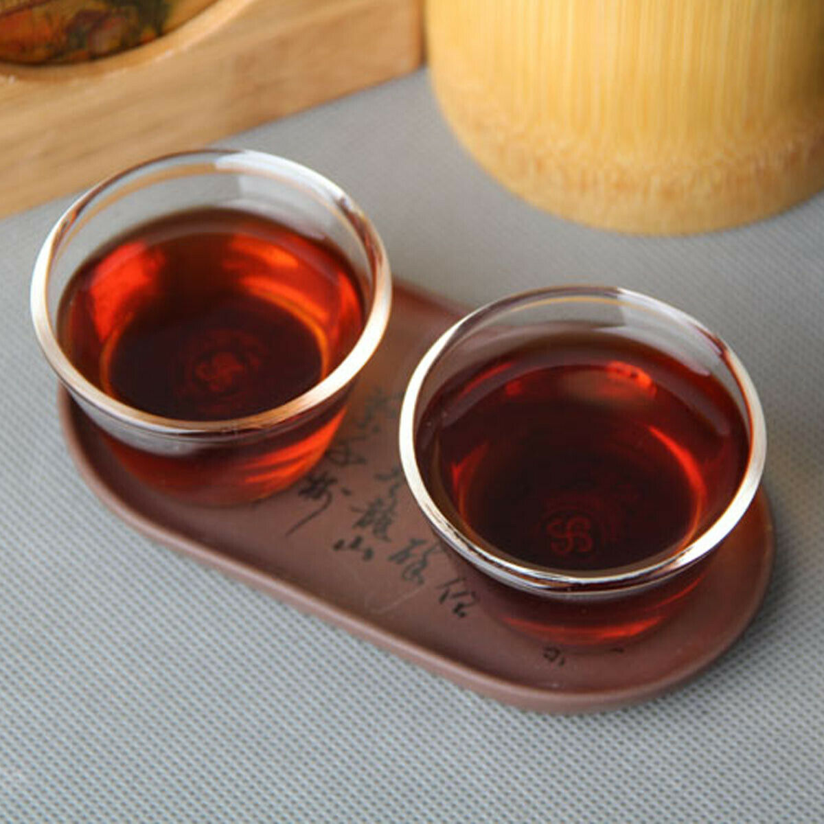 Cooked Puerh Tea Cake Full Fermented Banzhang Golden Bud Ripe Shu Puer Tea 357g Secondary image
