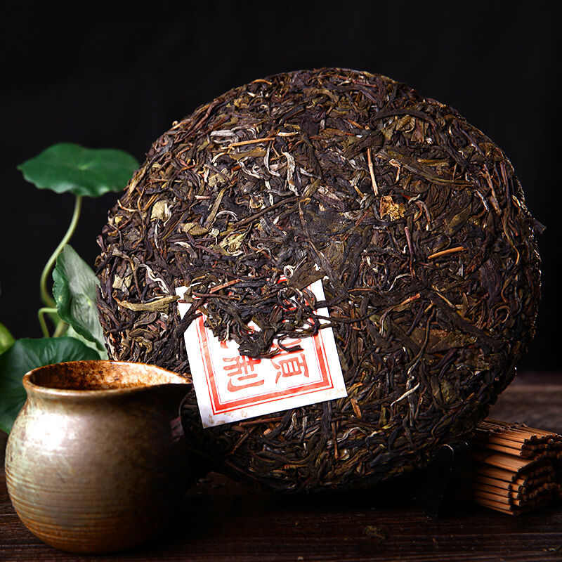 Organic Green Food China Yunnan Puerh Tea Cake Cha Puer Menghai Sheng Tea 357g Secondary image
