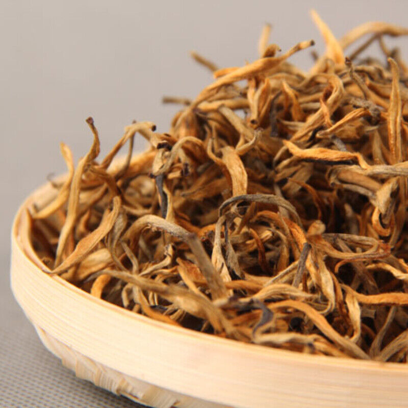 Top Gold Wire Black Tea Red Single Bud Organic Dian Hong Tea Yunnan Spring Tea
