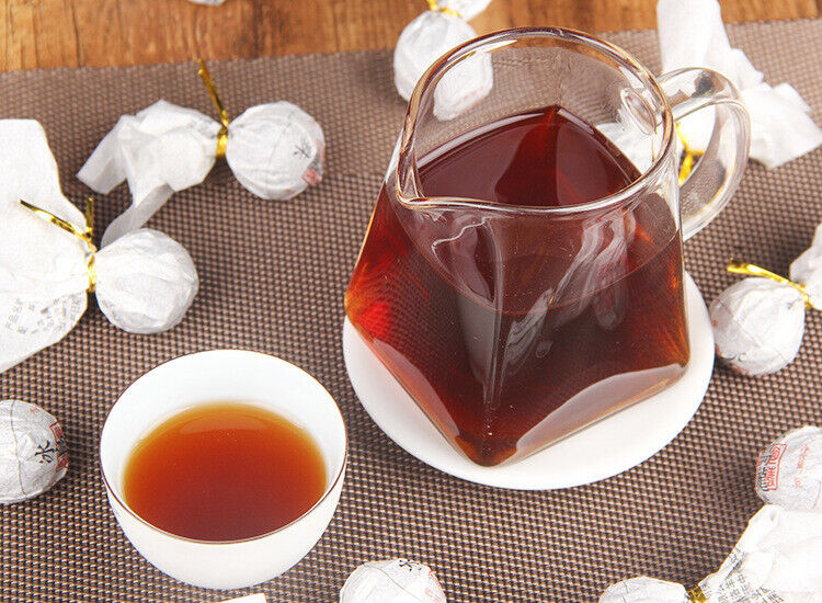 Small Grain Tea Ancient Tree Longzhu Tuocha Bulk Bingdao Cooked Pu'er Tea 500g