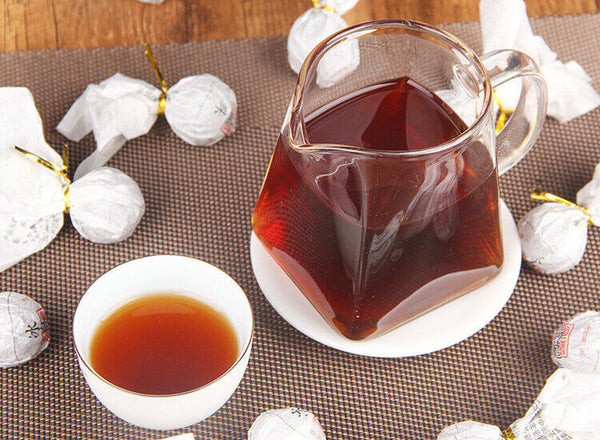 Small Grain Tea Ancient Tree Longzhu Tuocha Bulk Bingdao Cooked Pu'er Tea 500g