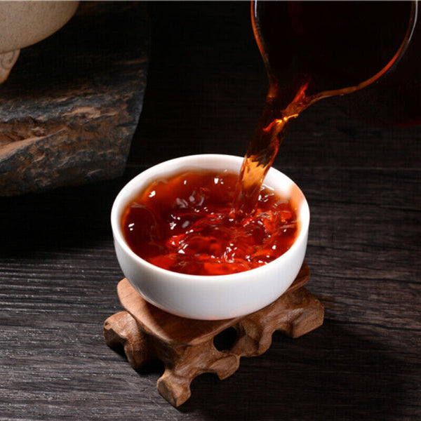 Yunnan Pu'er Ripe Tea Natural Big Leaf Puerh Tea Cake Top Chinese Dark Tea 357g