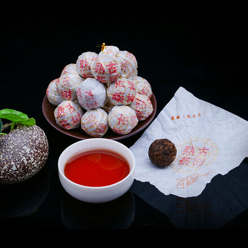 Bag of Dragon Ball Ripe Pu'er Tuo Tea Zhonghong Yin Brown Mountain Tea 350g Secondary image
