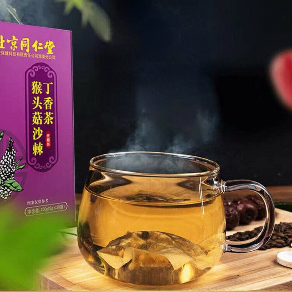 tongrentangNourishing Stomach Natural Healthy Herb同仁堂猴头菇沙棘丁香茶5g*30小袋 Tea 养胃茶调理肠胃