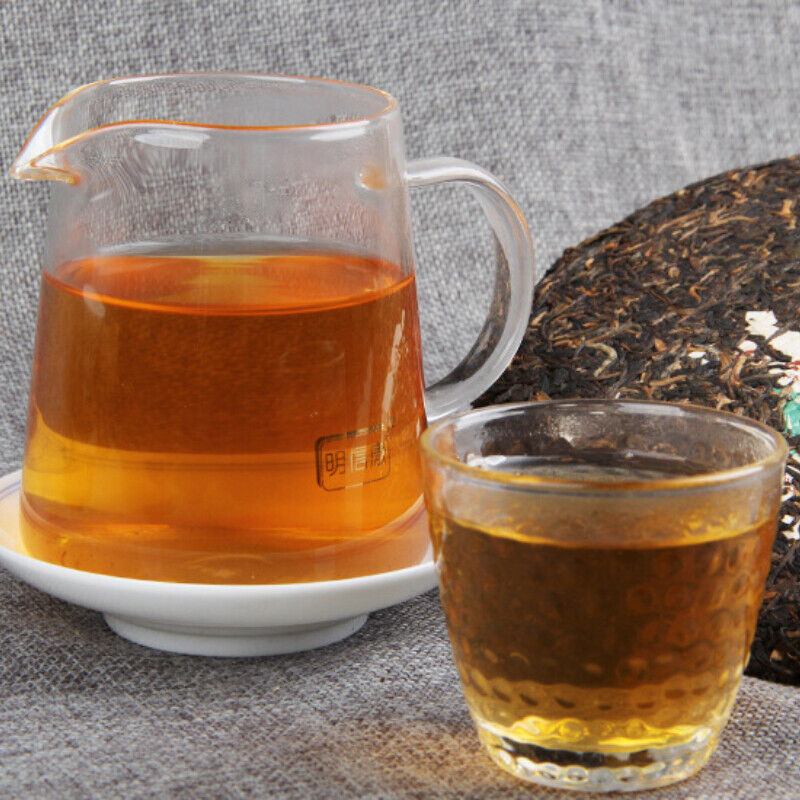 Health Care Organic Big Leaf Pu-erh Green Tea Cake Yunnan Old Pu'er Cha Tea 400g Secondary image