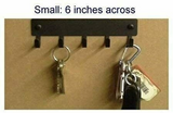 Buck Head Deer Key Rack Hanger - 6 inch Wide/9 inch Wide Metal Wall Art