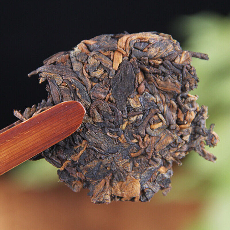 Pressed Tea Ancient Tree Puer Black Tea Cake Yunnan Organic Ripe Puer Tea 100g Main image