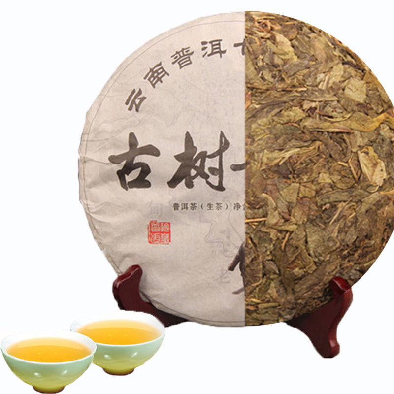 China 357g Spring Puer Cake Pu Erh Raw Pu-erh Green Tea Handmade Fermented Leaf Secondary image