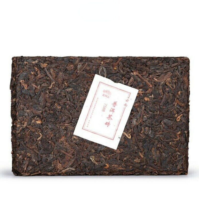 Anning Haiwan Lao Tong Zhi Yunnan Pu-erh Tea Tasty Ripe Puer Brick 7588 250g Main image