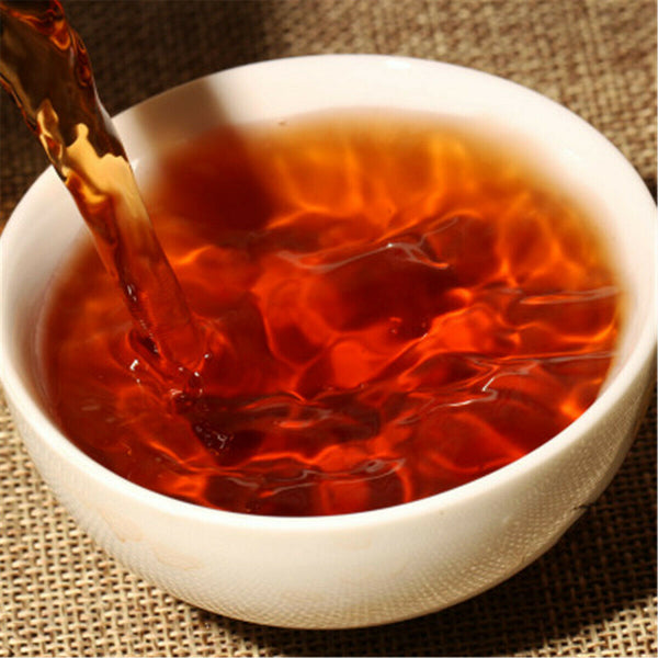 Aged Pu'er Tea Shen Ripe Black Tea Cake Yunnan Menghai Royal Qi Zi Bing Cha 357g
