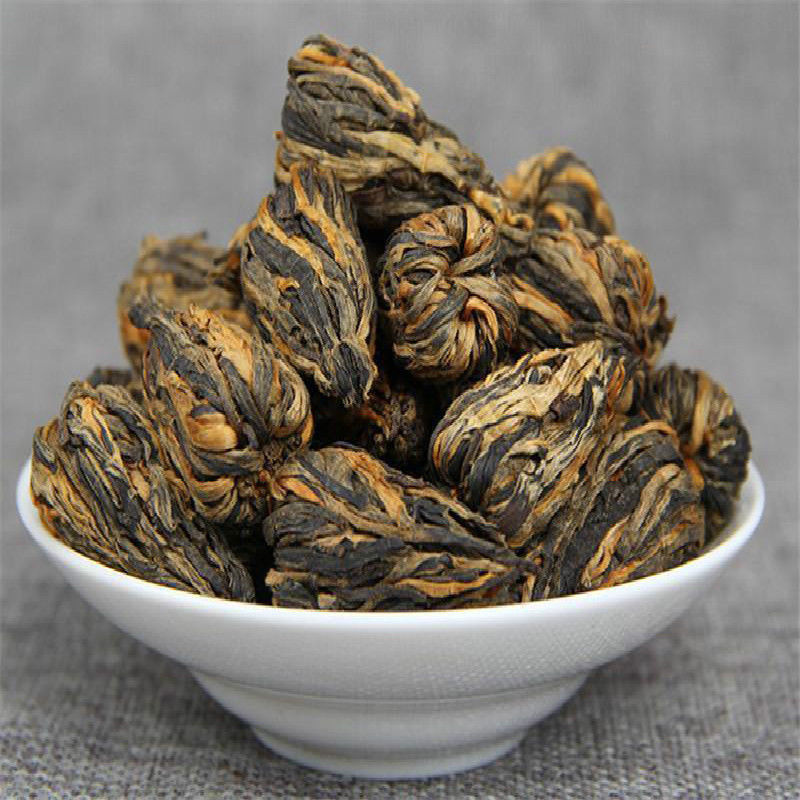 TemuTea 60g Yunnan Dianhong Black Tea Small Pagoda Pu-erh Tea Canned Handmade Black Tea