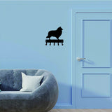 Sheltie Shetland Sheepdog Dog-Key Hooks & Keychain Holder -6 inch Metal Wall Art