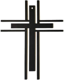 Metal Wall Cross Modern Décor Design (8.5 x 6.75 inches) Metal Wall Art