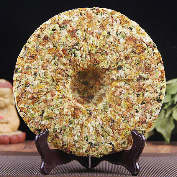 Pu-erh Tea Cake Raw Tea 357g Tea Flower Pu-erh Cake 谷花普洱茶饼生茶357g茶花普洱饼大雪山茶区普洱茶叶