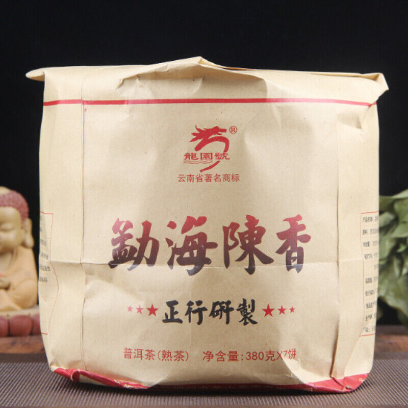 Organic Pu'er Tea Black Tea Top-grade Cooked Tea Menghai Big Tree 380g 勐海陈香