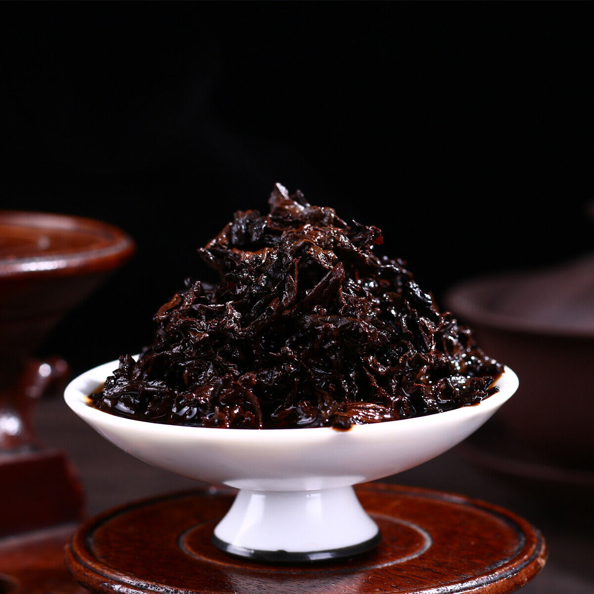 Pu erh Cooked Tea Yunnan Brown High Mountain Ecological Ripe Puer Tea Cake 200g