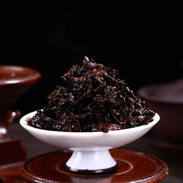 Pu erh Cooked Tea Yunnan Brown High Mountain Ecological Ripe Puer Tea Cake 200g