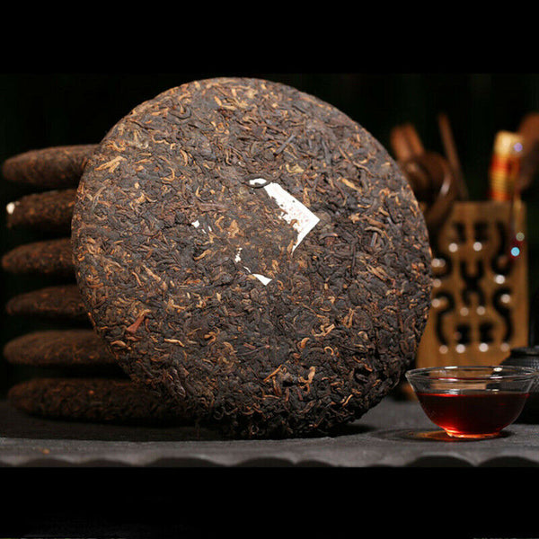 Ripe Pu Erh Black Tea Chinese Yunnan Pure Ruyi Qizi Pu'er Tea Cake 7 Cakes 2499g