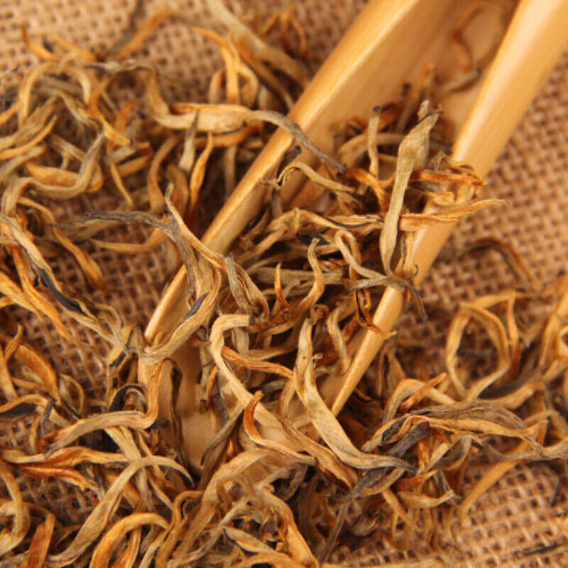 Top Gold Wire Black Tea Red Single Bud Organic Dian Hong Tea Yunnan Spring Tea