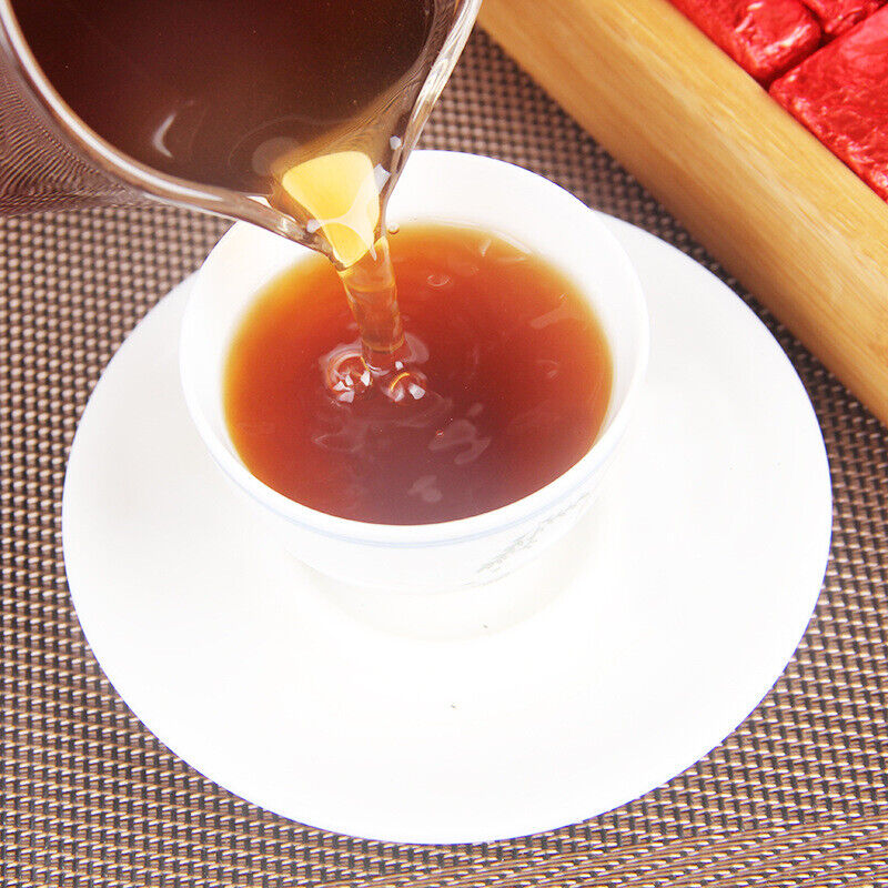 Square Brick Cooked Tea Black Tea Top-Grade Small Golden Brick Pu'er Tea 500g