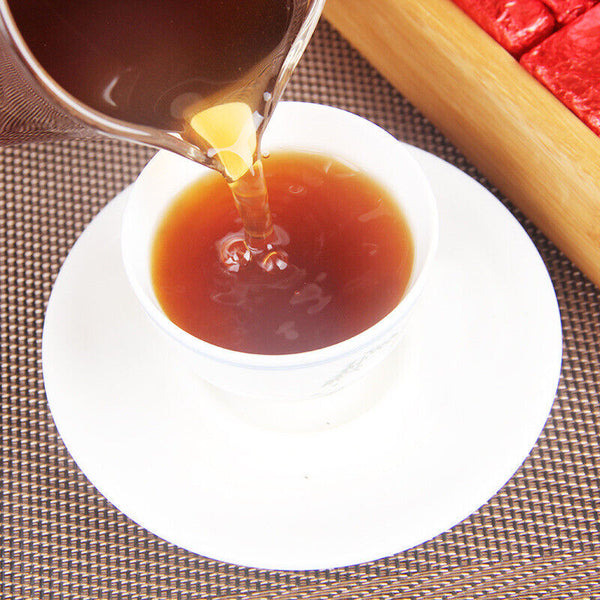 Square Brick Cooked Tea Black Tea Top-Grade Small Golden Brick Pu'er Tea 500g