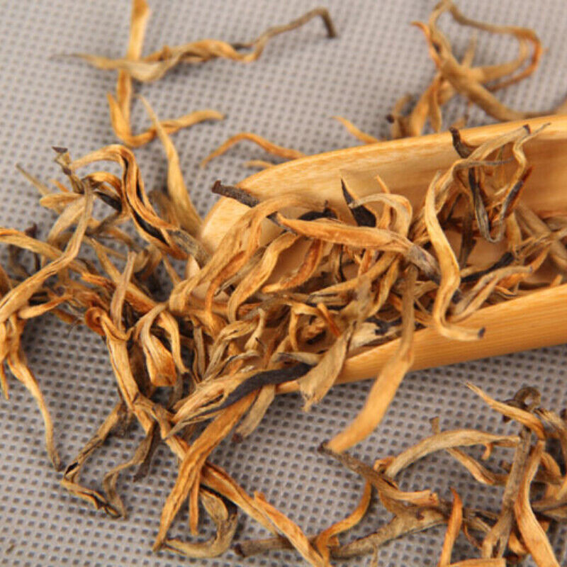 Top Gold Wire Black Tea Red Single Bud Organic Dian Hong Tea Yunnan Spring Tea