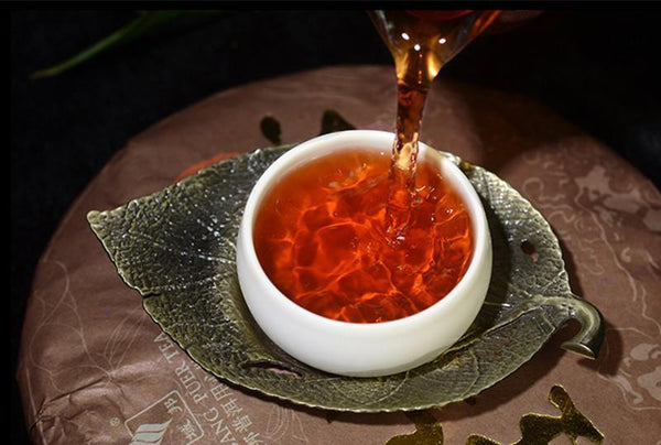 TemuTea 357g Great Original Pu-erh Tea Cooked Tea Cake Ripe Tea Shu Pu'er Tea HelloYoung