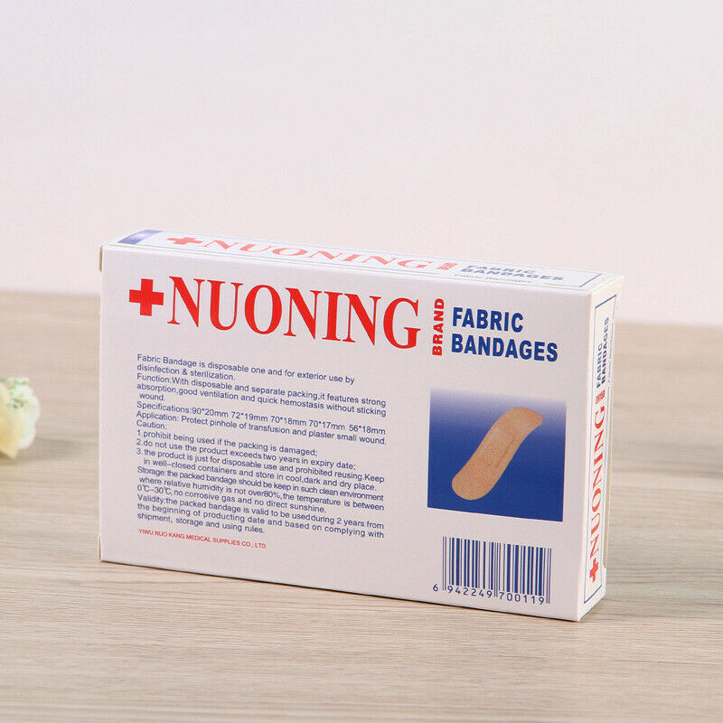 Nuo Ning Chuang Ke Tie Wu Jun Zhi Xue Chuang Ke Tie诺宁创口贴无菌止血创可贴一次性医用伤口贴100片/盒