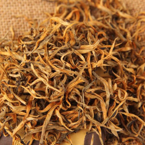 Top Gold Wire Black Tea Red Single Bud Organic Dian Hong Tea Yunnan Spring Tea