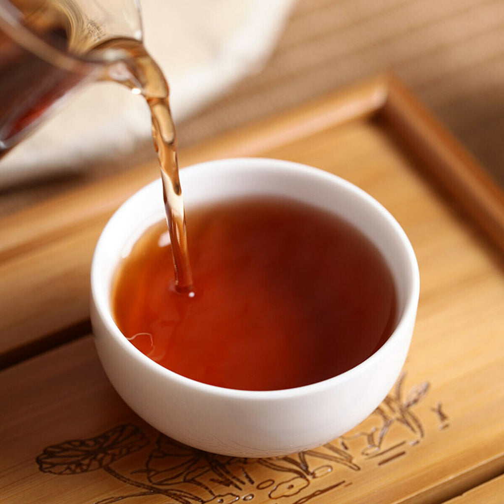 Cooked Puerh Tea Cake Brown Ancient Trees Tea Yunnan Menghai Ripe Puer Tee 357g