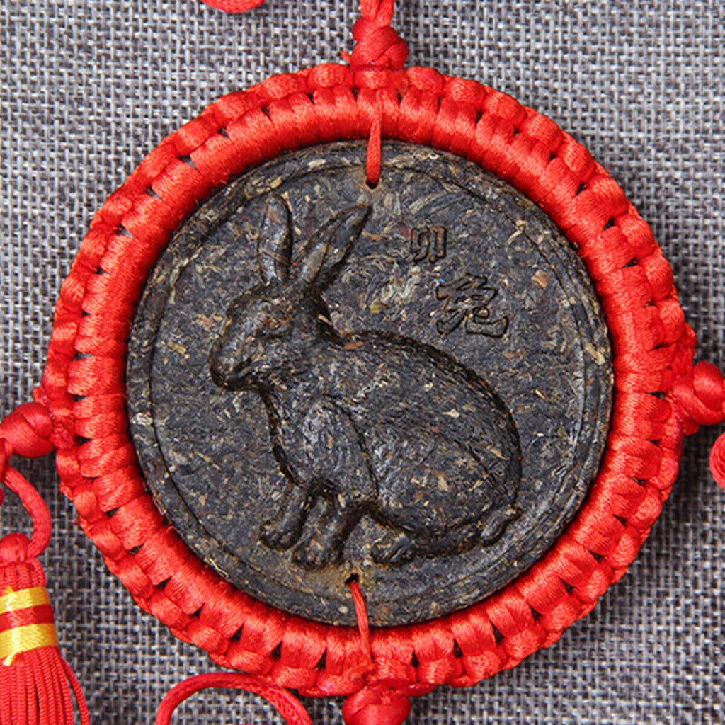 12 Pcs Ripe Puerh Tea Zodiac Craft Pendant Decorative Gifts Organic China Yunnan