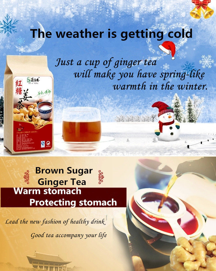 TemuTea 1-50 pcs Sweet Brown Sugar Ginger Tea Candy Instant Tea Women Health Care Nourishing Black Tea