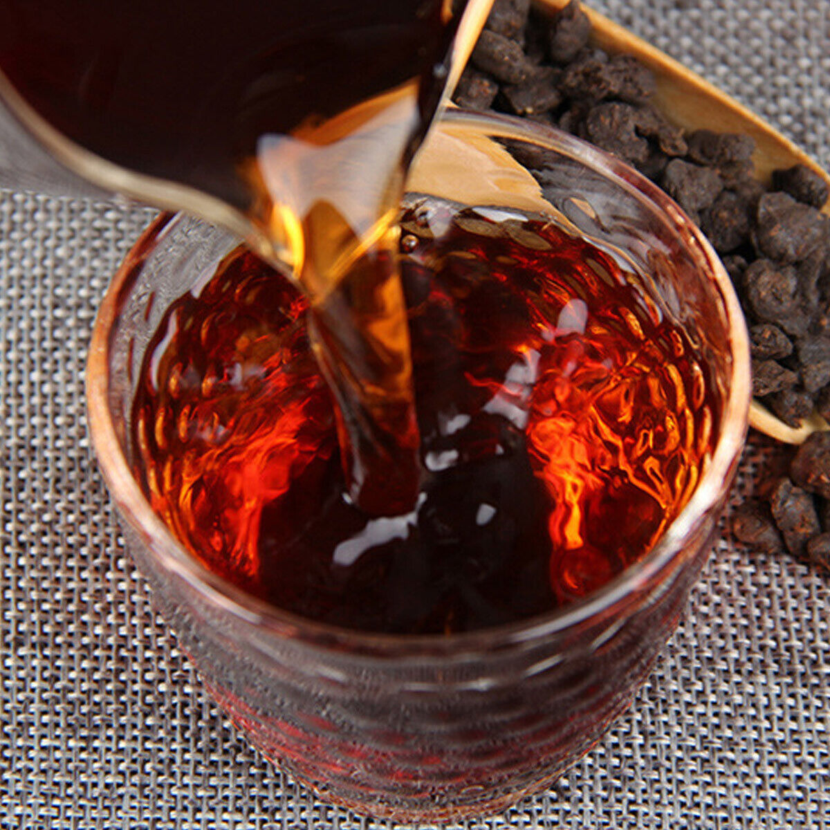 Handmade Bamboo Basket Yunnan Ripe Pu-erh Tea Packing GiftCooked Puerh Tea 500g