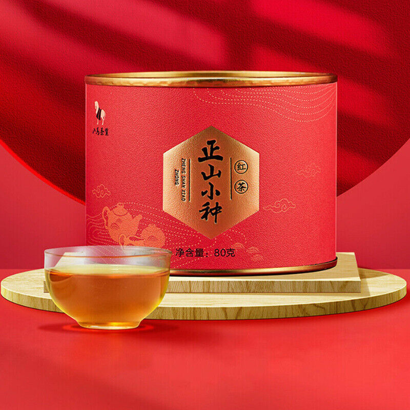 Health Care Premium Zhengshanxiaozhong Black Tea Natural Canned Fragrant Tea 80g