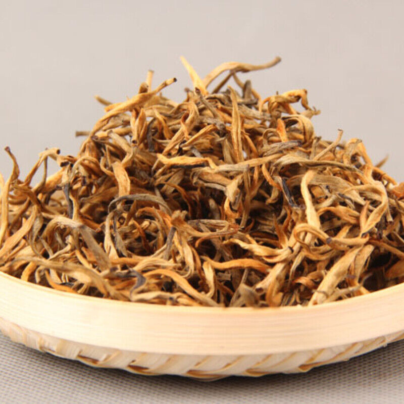 Top Gold Wire Black Tea Red Single Bud Organic Dian Hong Tea Yunnan Spring Tea