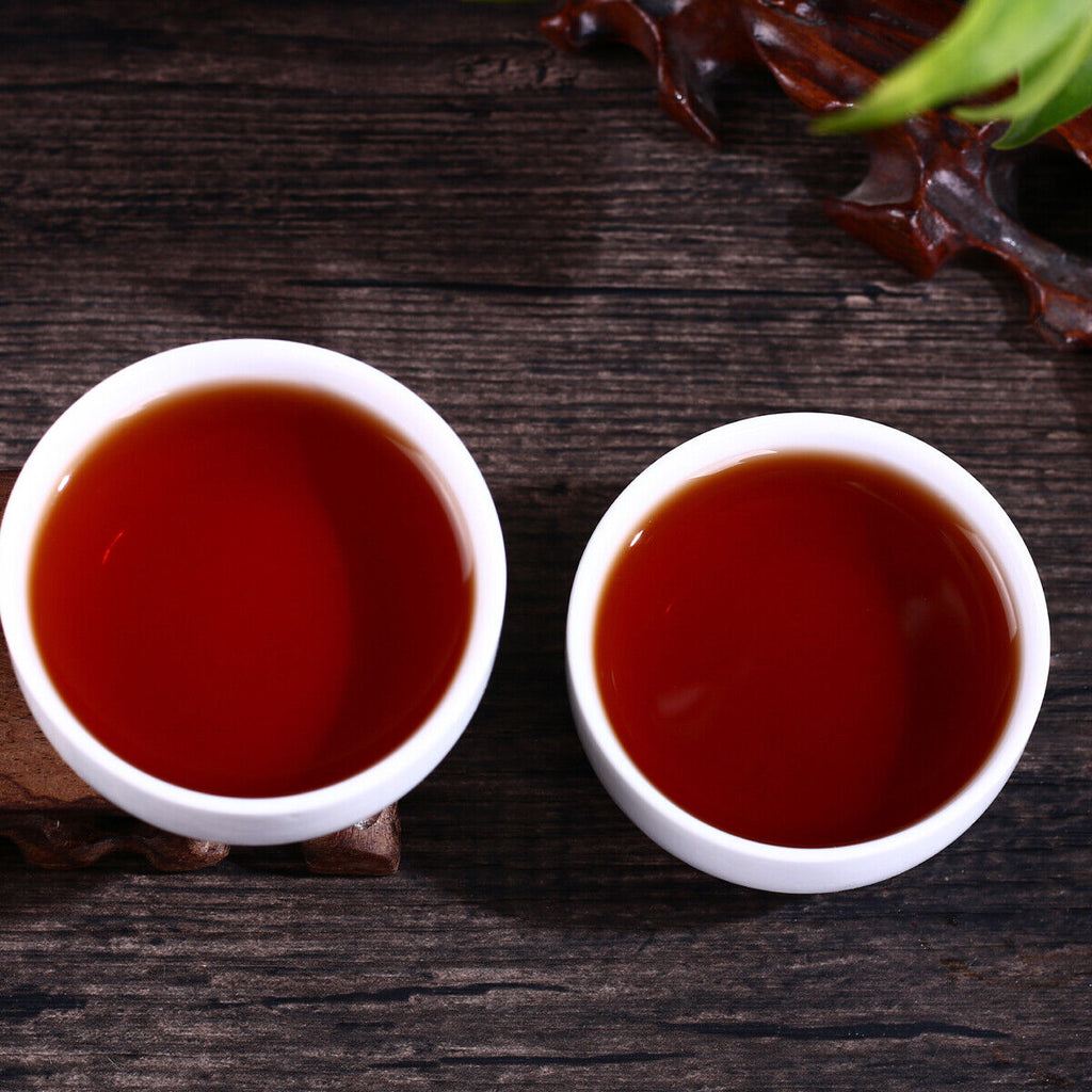 Pu erh Cooked Tea Yunnan Brown High Mountain Ecological Ripe Puer Tea Cake 200g