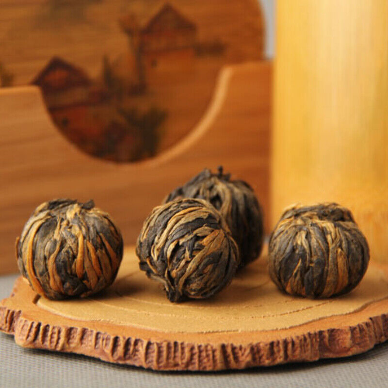 Dragon Pearl Dian Hong Black Tea Gold Pearl China Yunnan Dian Hong Black Tea