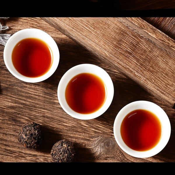 Premium Yunnan Big Tree Pu-Erh Tea Canned Box Pu'er Dragon Ball Cooked Tea 250g