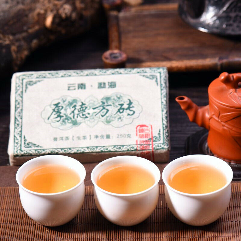 Natural Menghai Big Leaf Pu'er Tea Yunnan Green Tea Pu-Erh Cha Tea Bricks 1000g