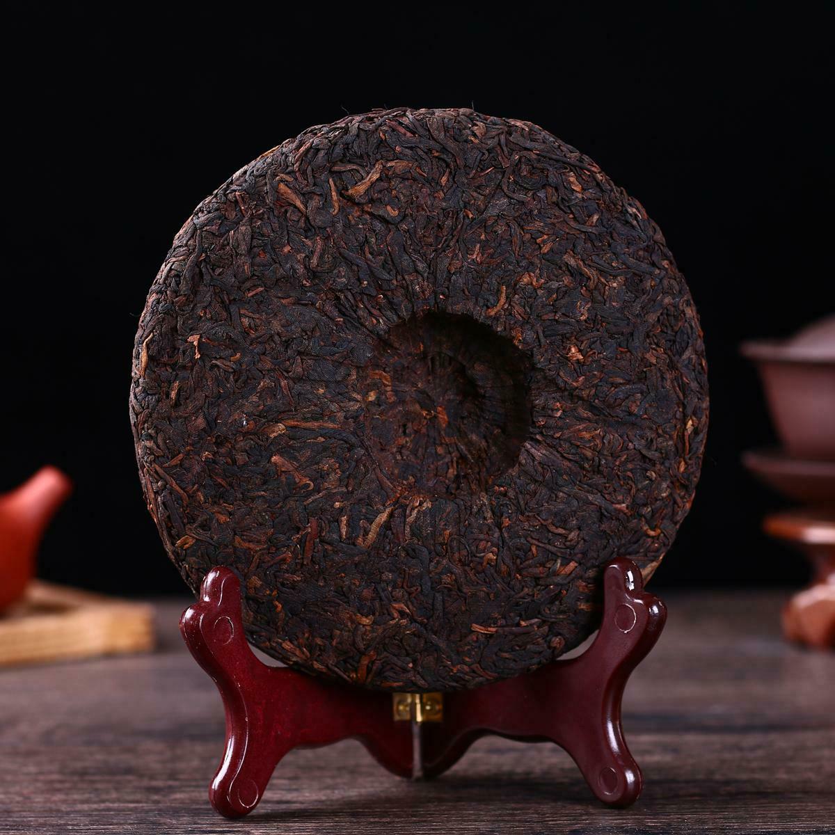 Ripe Puer Tea Cake Yunnan Brown High Mountain Ecological Pu erh Cooked Tea 200g