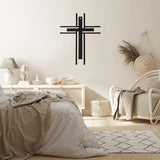 Metal Wall Cross Modern Décor Design (8.5 x 6.75 inches) Metal Wall Art