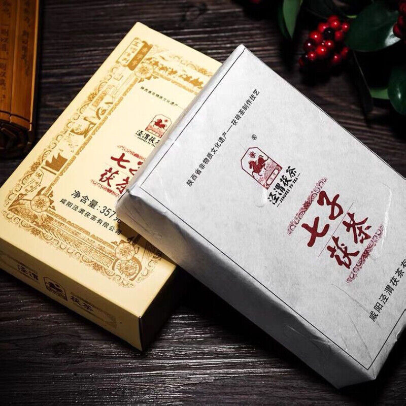 Golden Flower Tea Jingwei Fu Cha Reduce Three Highs Shanxi Qizi Fu Cha Tea 357g