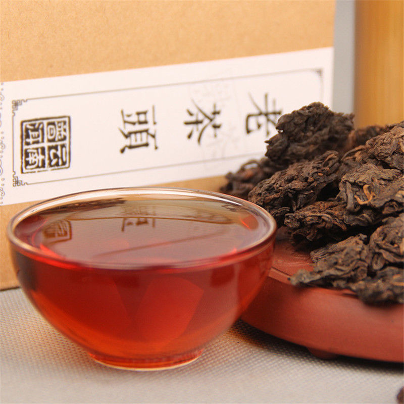 TemuTea China puer tea ripe tea 10 yrs old Pu-erh tree nature golden bud fully fermented