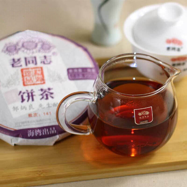 yr Ripe Puerh Tea Laotongzhi 908 Batch 141 High Quality Old Comrade Puer