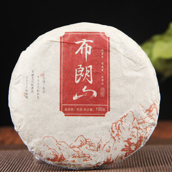 Pressed Tea Ancient Tree Puer Black Tea Cake Yunnan Organic Ripe Puer Tea 100g
